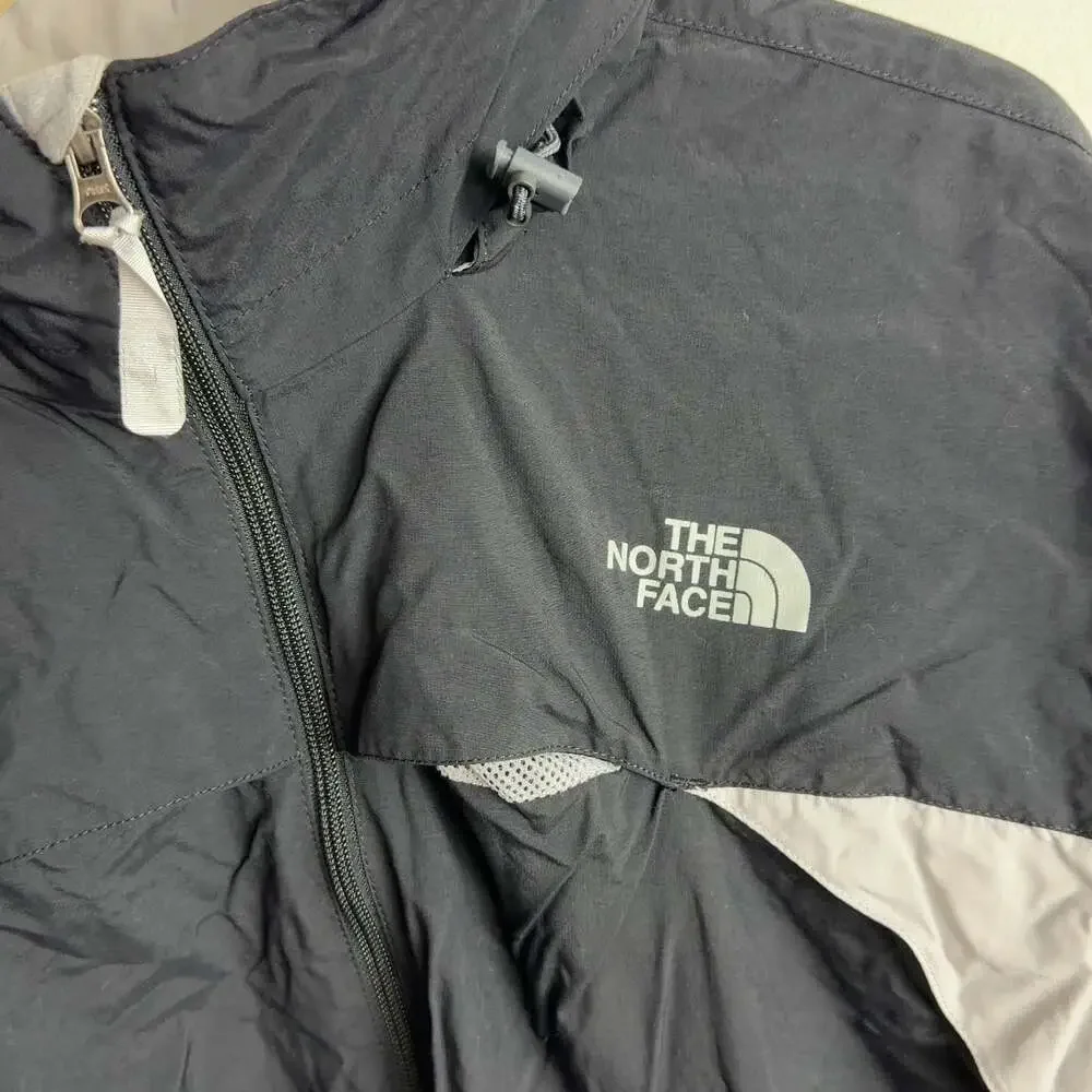 The North Face Windbreaker Jacket Size Large Black Gray Lightweight Hooded Men’s